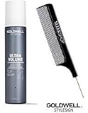 Goldwell Stylesign Ultra Volume Top Whip 4 Shaping Mousse- 9.9 oz (with Sleek Steel Pin Tail Comb)