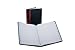 Boorum & Pease Record/Account Book, Black/Red Cover, Journal Rule, 9-5/8 x 7-5/8, 300 Pages (38-300-J)