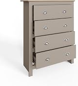 GFW Lancaster 3 Piece Bedroom Set Grey Bedside Cabinet Chest Of Drawers Wardrobe view 3