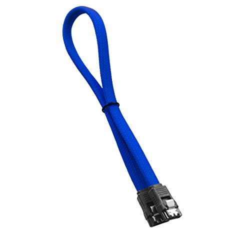 CableMod ModMesh Sleeved SATA 3 Cable (Blue, 60cm)