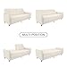 DHP Andora 76 Inch Futon Sofa Bed in Faux Leather, Modern Upholstered Couch Sleeper with Button Tufted Back and Seat, Full, White