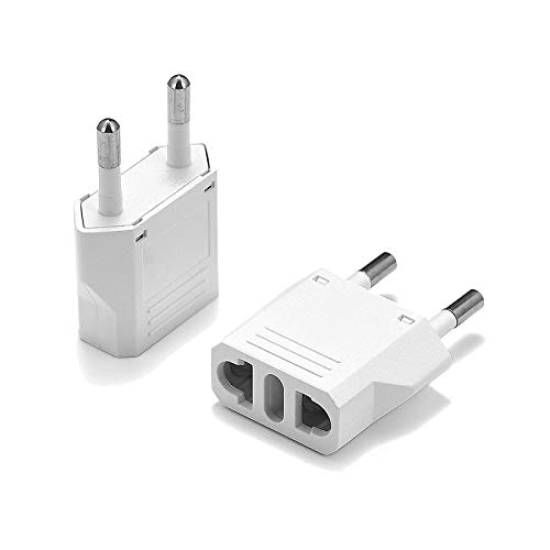 United States to Morocco Travel Power Adapter to Connect North American Electrical Plugs to Moroccan Outlets for Cell Phones, Tablets, eReaders, and More (2-Pack, White) - Thumbnail 6