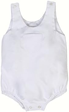 Bee nene Baby Girl &amp; Boy One-Piece Organic Cotton Romper (White Cotton, 3M)
