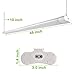 Hykolity 4FT 36W Linkable LED Shop Light, 3600lm Daylight White, Hanging or Flush Mount, 5000K, Indoor Utility, White, 4 Feet