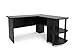 Ryan Rove Kristen Corner L-Shaped Computer Desk in Black