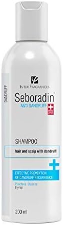 SEBORADIN ANTI DANDRUFF Hair Shampoo 200 ml Piroctone Olamine and Thymol Effective Prevention and Recurrence For Oily and Dry Flaky Dandruff Hair and Scalp Treatment Hair Care