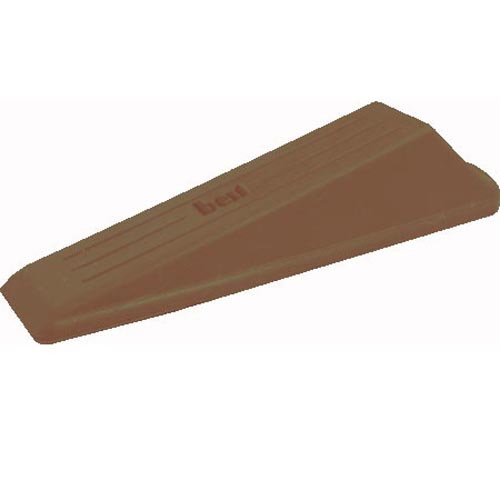 Merriway BH05858 (2 Pcs) Heavy Duty Non-Slip Rubber Door Wedge Stopper 135 x 40mm Dark Brown - Pack of 2 Pieces
