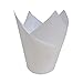 Premium Disposables 200 White Tulip Style Baking Cups Cupcake Liners Wrappers, Oven Safe Parchment Baking Liners. Large Size 2 3/4-4 Inches.