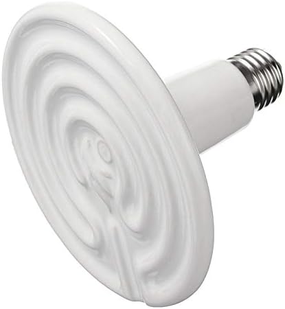 StrongSK LED Bulbs & Tubes - Pet Heating Light Bulb E27 Infrared Ceramic Emitter Lamp Bulb 25W-300W 125mm Black White for Reptile Pet Brooder AC 110/220V 1 PCs