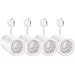 LEONLITE 17.5W Commercial LED Track Light Heads, Ultra Bright H Track Light Head, 36° Dimmable Adjustable Tilt Angle Track Lighting Fixture, CRI90, 4000K Cool White, Matte White, ETL FCC, Pack of 4