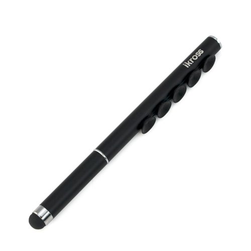 iKross Capacitive Stylus Ball Pen with Suction Cups (Black) for Samsung Galaxy Tab S 10.5, Galaxy Tab S 8.4, Galaxy Tab 4 10.1,