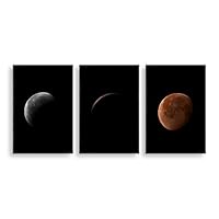 3 Piece Framed Canvas Wall Art Moon Canvas Prints Home Artwork Decoration for Living Room,Bedroom - 16