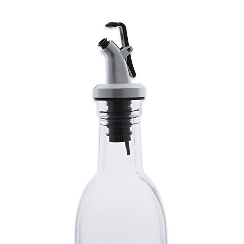 E-Living Set of 2 Oil & Vinegar Cruets with Cork Stoppers - Can be used for Liquids, Sauces, Oils and More, Dishwasher Safe and BPA Free