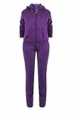 Lee Hanton Women's Athletic Fleece 2 Pcs Zip Hoodie & Sweatpants Tracksuit Set(S-3XL)