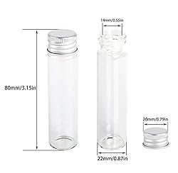 MaxMau Pack of 100, 20ml Small Glass Bottles with