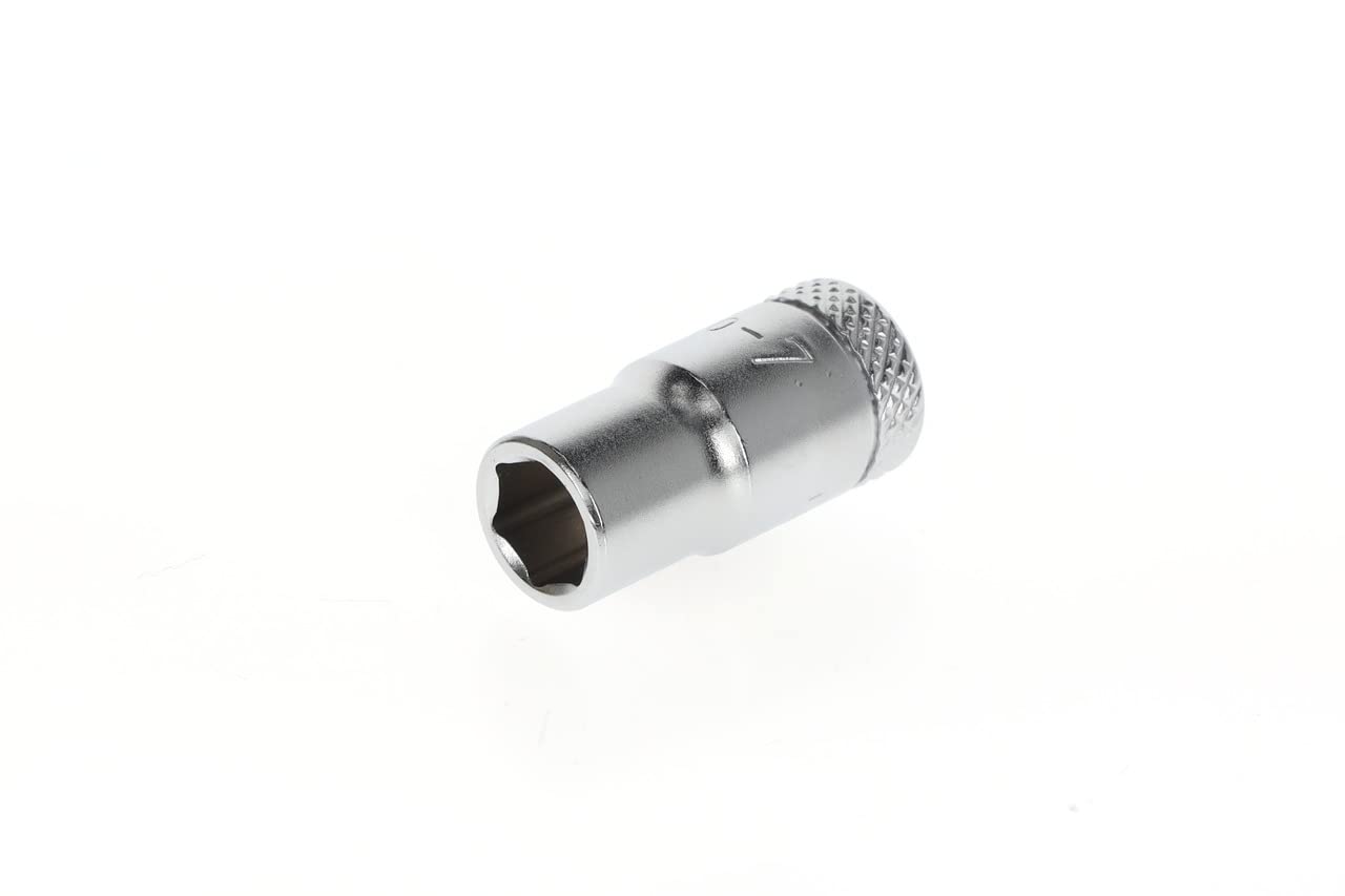 GEDORE Socket, 1/4" 6.3 mm drive, Hexagonal, 7 mm width, Tool, 20 7, Chrome-plated steel
