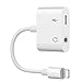 Headphone Jack for iPhone Earphone AUX Audio Splitter Adapter 3.5mm Jack Dongle Earphone Connector Compatible for iPhone 7 Plus/X/XS/XR/8/8 Plus Splitter Music and Charge Support iOS12 Accessory More