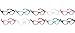 50's Cat Style Party Glasses - Standard Size, Multicolor, 10 Pcs