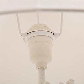 eUty Table Lamp for Living Room/ Bedroom Farmhouse Side Novetly Coral Table Lamp with Burlap Lamp Shade - 19.29" High 31i87ktm3LL