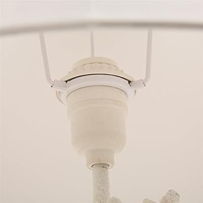 eUty Table Lamp for Living Room/ Bedroom Farmhouse Side Novetly Coral Table Lamp with Burlap Lamp Shade - 19.29" High 31i87ktm3LL