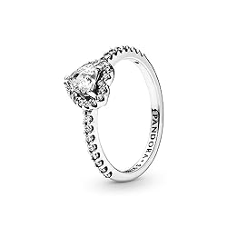 Pandora Elevated Heart Ring - Promise Ring for