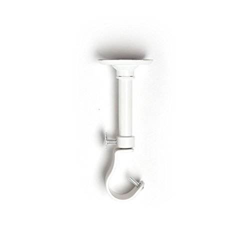 RoomDividersNow 36in-56in Hanging Curtain Rod with Brackets, White