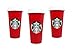 2018 Starbucks Holliday Red Reusable Travel Cup - (Grande 16 Oz)3 pack