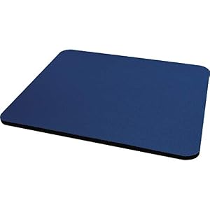 Fellowes tappetino mouse in gomma con base antiscivolo, superficie in poliestere resistente, mouse pad realizzato al 50% con materiale riciclato, dimensioni 18,6 x 22,4 x 0,6 cm, colore blu