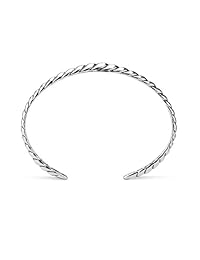Carolyn Pollack - Brazalete acanalado de plata de ley, talla S, M o L