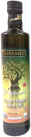 Olivamed Organic Extra Virgin Olive Oil, 500 mL, 4 pack