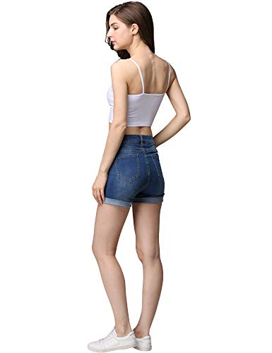 cunlin Crop Top Cami Camisole Summer Women Sexy Slim Sleeveless Spaghetti Strap Tank Top White S - Thumbnail 4