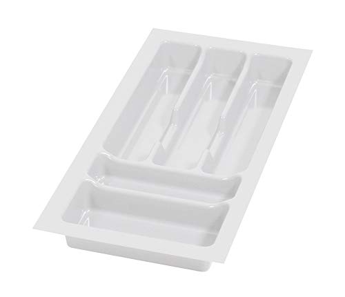 ALUSFERA Cutlery Organiser Tray For Drawers For Kitchen Drawers 30 White