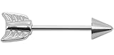 Classic Arrow Straight Barbell 18g-16g-Cartilage Earring-Stainless Steel Nipple Ring Body Jewelry