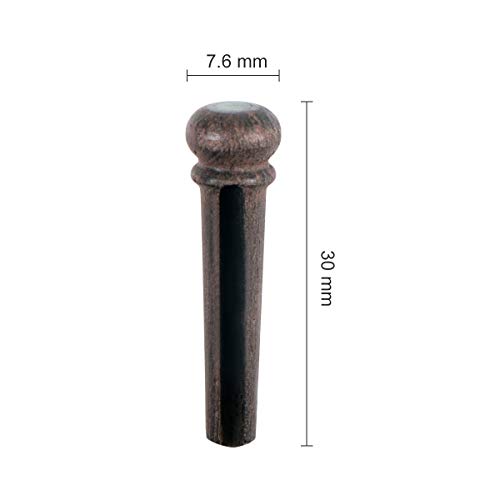 6 Pcs Rosewood Guitar Bridge Pins Abalone Dot Acoustic Guitar End Pin Set & 9 Pcs Guitar Picks - Thumbnail 2