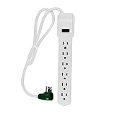 GoGreen Power GG-16103MS 6 Outlet Surge Protector w/ 2.5' Cord