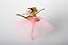 LASLU Cute Ballet Dancer Girls Fairy Peri Dessert Muffin Cupcake Toppers for Picnic Wedding Baby Shower Birthday Party Server(Gold and Pink）