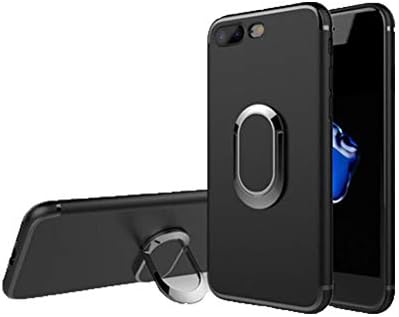 Manords Multi-Function iPhone 7 Plus Case iPhone 8 Plus Case with 360°Adjustable Ring Grip Stand, Compatible for Magnetic Car Holder（with Extra Screen Protector）