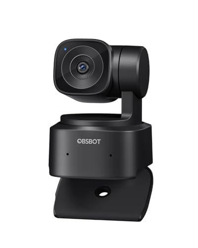 OBSBOT Tiny SE 1080P 100FPS Webcam für PC, AI Tracking PTZ Streaming Kamera mit 1/2,8" Sensor, Gestensteuerung, Dual-ISO, Staggered HDR, Webkamera für