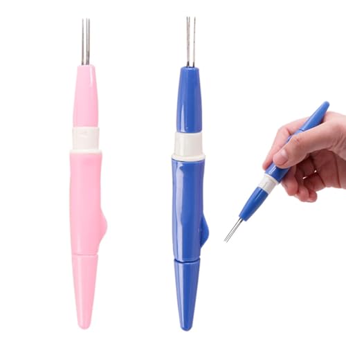 2 Pack Pen Style Wool Felting Tool Set | Each with 3 Needles | Portable Multi-Needle Tools for DIY Patchwork & Home Crafts