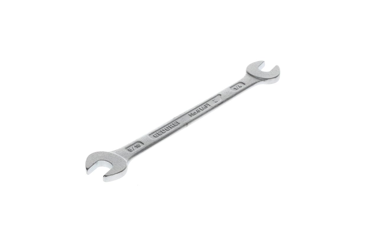 GEDORE Double open-end spanner, SW 1/4"+5/16", Inch, Flat, Spanner, 122 mm long, 6 1/4x5/16AF