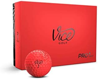 Vice Pro Plus Golf Balls, Red (One 
