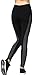 Neonysweets Womens Running Yoga Pants Workout Leggings with Pocket Black Gray M