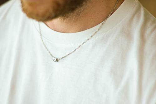 Amazon.com: Letter necklace for men 