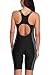 CharmLeaks Women One Piece Boyleg Swimsuit Racerback Training Swimwear Black XL