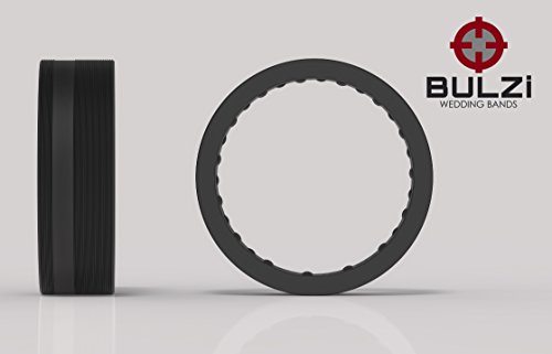 BULZi Wedding Bands, Massaging Comfort Fit Premium Silicone Ring with Airflow, Men's and Women's Rings, Breathable Flexible Work Safety Design (Oxford Blue Zi2, Size 11 - (8mm Width Band))