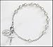 Catholic Womens Ivory Imitation Pearl Rosary Bracelet