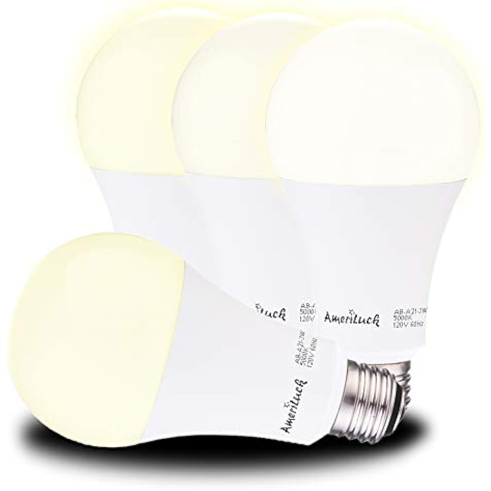 5000K Daylight 3Way LED Bulbs Light A21, 50100150W Equivalent, UL