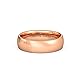 6mm Rose Gold Polished Tungsten Ring Dome Comfort Fit