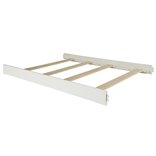 Evolur  Universal Convertible Crib Wooden Full Size Bed Rail in White,40 Pound