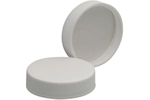 QORPAK Wheaton 239214 White Polypropylene Screw Cap with Poly-Vinyl Liner, 43-400 Size (Pack of 72)